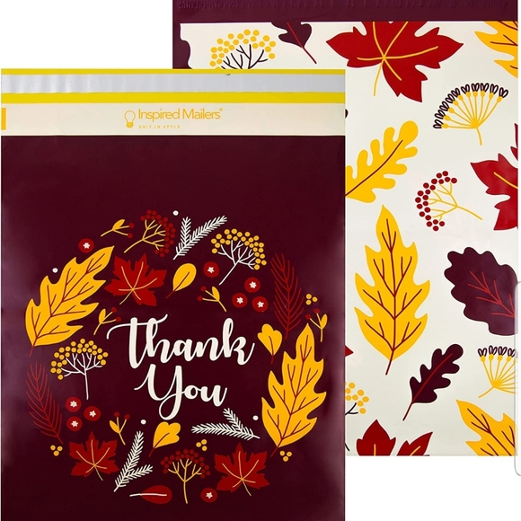 25 XL 14.5x19" INSPIRED Autumn POLY MAILERS - Picture 5 of 8